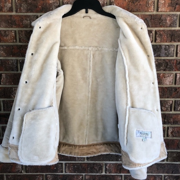 WILSON’S Leather Maxima Suede Sherpa Jacket - Picture 6 of 9